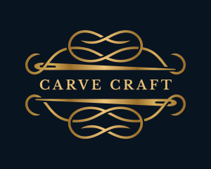 Luxury Sewing Needle Craft logo design