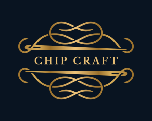 Luxury Sewing Needle Craft logo design