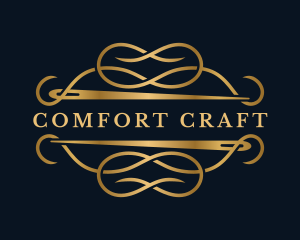 Luxury Sewing Needle Craft logo design