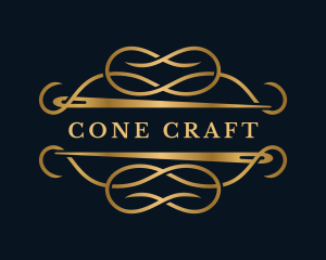 Luxury Sewing Needle Craft logo design