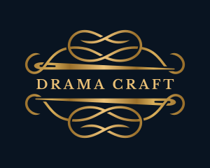 Luxury Sewing Needle Craft logo design