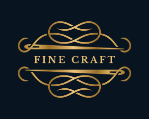 Luxury Sewing Needle Craft logo design