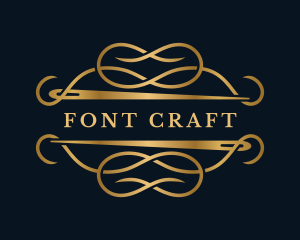 Luxury Sewing Needle Craft logo design