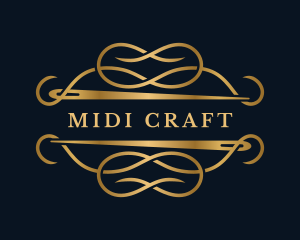 Luxury Sewing Needle Craft logo design