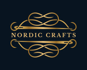 Luxury Sewing Needle Craft logo design