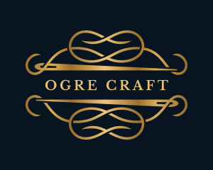 Luxury Sewing Needle Craft logo design