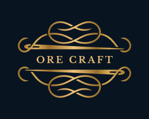 Luxury Sewing Needle Craft logo design