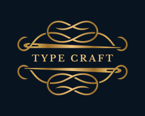 Luxury Sewing Needle Craft logo design