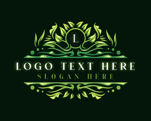 High End - Natural Leaf Vines logo design