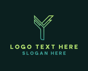 Letter Y - Digital Cyber Tech logo design