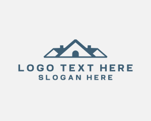 Roof - Roofing Real Estate logo design