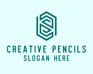 Modern Geometric Thumbprint logo design