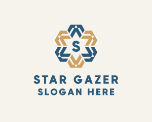 Geometric Decorative Star logo design