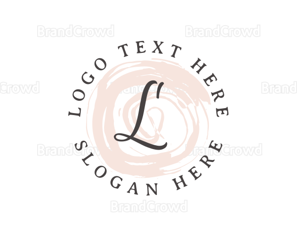 Feminine Watercolor Cosmetics Boutique Logo