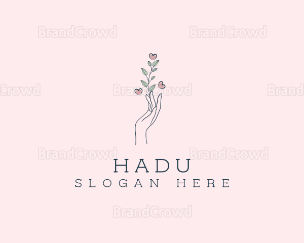 Florist Hand Leaf Logo