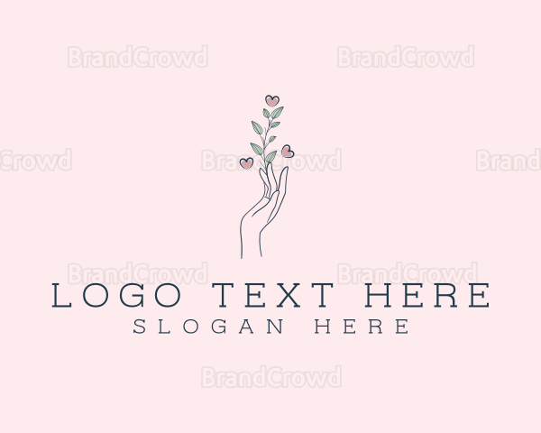 Florist Hand Leaf Logo