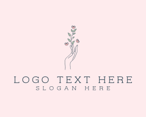 Hand - Florist Hand Leaf logo design