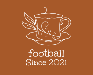 Latte - Swirly Plant Tea Cup logo design