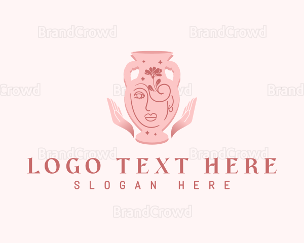 Elegant Pottery Vase Logo