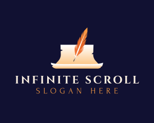 Scroll - Scroll Writing Quill logo design