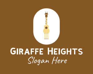 Giraffe - Acoustic Giraffe Guitar logo design