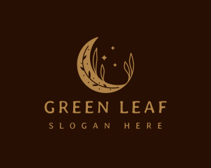 Leaf Moon Star logo design