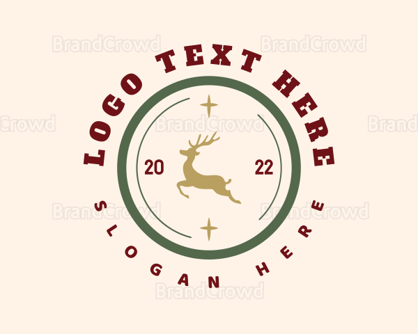 Holiday Deer Badge Logo