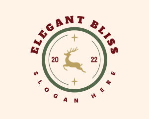 Holiday Deer Badge Logo