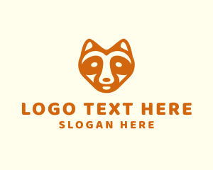 Raccoon - Wild Fox Animal logo design