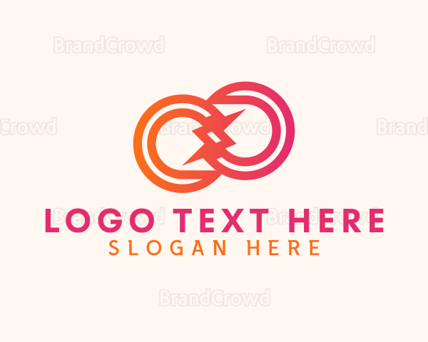 Creative Lightning Loop Logo