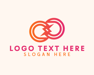 Creative Lightning Loop logo design