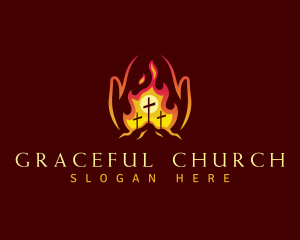 Church Cross Religion logo design
