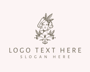 Cosmetic - Queen Marijuana Lady logo design