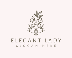 Lady - Queen Marijuana Lady logo design