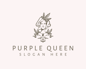 Queen Marijuana Lady  logo design