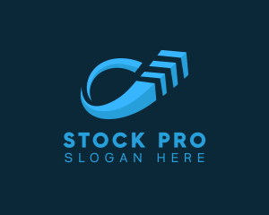 Stock - Forward Arrow Stock logo design