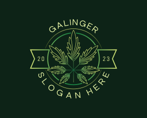 Organic Cannabis Leaf Logo