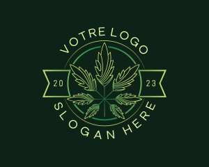 Agriculture - Organic Cannabis Leaf logo design