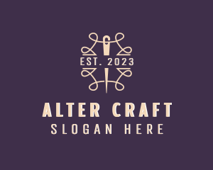 Sewing Alteration Needle logo design