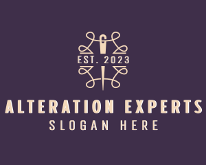 Sewing Alteration Needle logo design