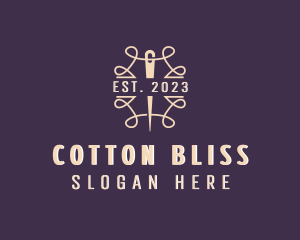 Cotton - Sewing Alteration Needle logo design