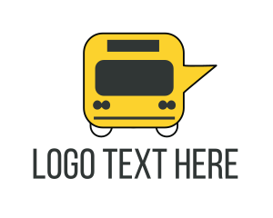Taxi - Bus Speech Bubble logo design