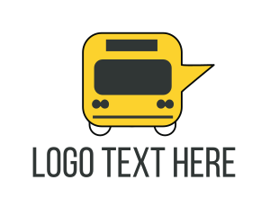 Bus Speech Bubble Logo