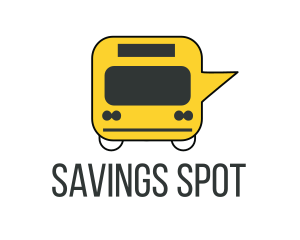 Bargain - Bus Speech Bubble logo design