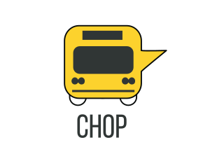 Message - Bus Speech Bubble logo design