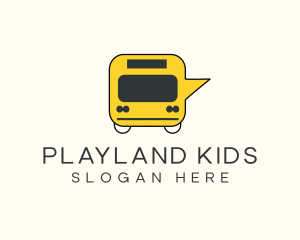 Bus Speech Bubble logo design