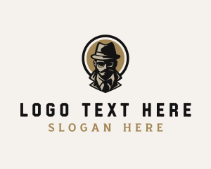 Hat - Mysterious Detective Spy logo design