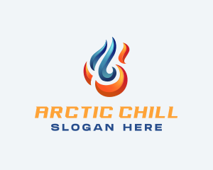 Ice - Fire Ice Blaze logo design