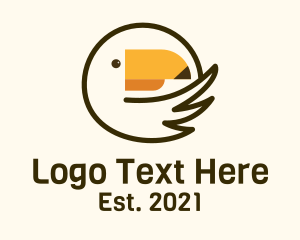 Avian - Minimalist Toucan Outline logo design