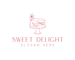 Floral Cake Baking logo design